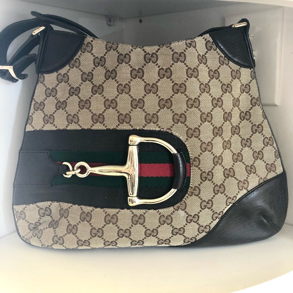 Gucci Halser Hobo monogram canvas